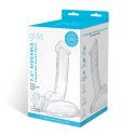 Фаллоимитатор с мошонкой на подставке 7,5 in Rideable Standing Glass Cock With Stability Base