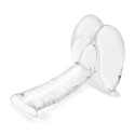 Фаллоимитатор с мошонкой на подставке 7,5 in Rideable Standing Glass Cock With Stability Base