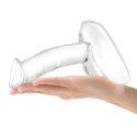 Фаллоимитатор с мошонкой на подставке 7,5 in Rideable Standing Glass Cock With Stability Base