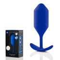 Профессиональная пробка для ношения B-vibe Snug Plug 4 синяя