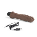 Классический массажер 8" Girthy Realistic Vibrator шоколад
