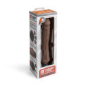 Классический массажер 8" Girthy Realistic Vibrator шоколад