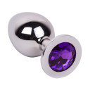 Большой плаг из стали с кристаллом VIOLET DREAM