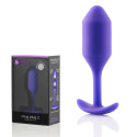 Профессиональная пробка для ношения B-vibe Snug Plug 2 фиолетовая