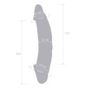 Двухголовый стимулятор с рельефом 10,5in GIRTHY REALISTIC GLASS DOUBLE DONG