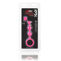 Розовые силиконовые анальные бусины Silicone Anal Beads 3 шарика