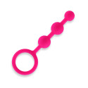 Розовые силиконовые анальные бусины Silicone Anal Beads 3 шарика