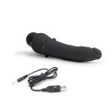 Тонкий анальный массажер 7" Slim Anal Realistic Vibrator черный
