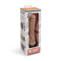 Классический массажер 8" Girthy Realistic Vibrator мокка