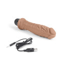 Классический массажер 8" Girthy Realistic Vibrator мокка