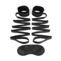 Фиксирующие черные ремни для пар Bondage Bed Strap