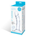 Реалистичный по форме фаллоимитатор из стекла 7" Curved Realistic Glass Dildo With Veins