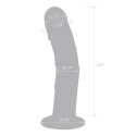 Реалистичный по форме фаллоимитатор из стекла 7" Curved Realistic Glass Dildo With Veins