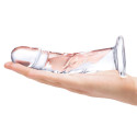 Реалистичный по форме фаллоимитатор из стекла 7" Curved Realistic Glass Dildo With Veins