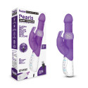 Яркий вибратор с вращающимися бусинами PLEASURE PEARLS RABBIT фиолетовый