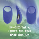 Кольцо эрекционное с вибрацией Thor Cockring Blue синее