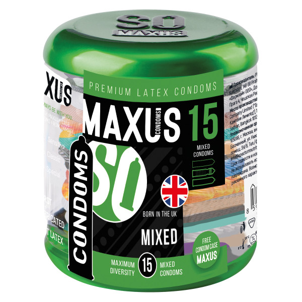 Презервативы классические MAXUS Mixed №15 в большом кейсе