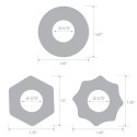 Комплект из трех колец для эрекции 3-Pack Nuts & Bolts Stretch Cock Ring Set