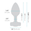 Вибрирующая втулка Vibrating Jewel Plug S/M бирюзового цвета