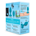 Вибрирующая втулка Vibrating Jewel Plug S/M бирюзового цвета