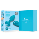 Вибрирующая втулка Vibrating Jewel Plug S/M бирюзового цвета