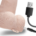 Шестидюймовый телесный страпон с USB-зарядкой