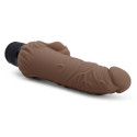 Реалистичный коричневый вибратор с клиторальным стимулятором 7" Realistic Vibrator