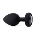 Вибрирующая втулка Vibrating Jewel Plug XXL черного цвета