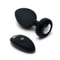 Вибрирующая втулка Vibrating Jewel Plug XXL черного цвета