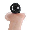 Вибрирующая втулка Vibrating Jewel Plug XXL черного цвета