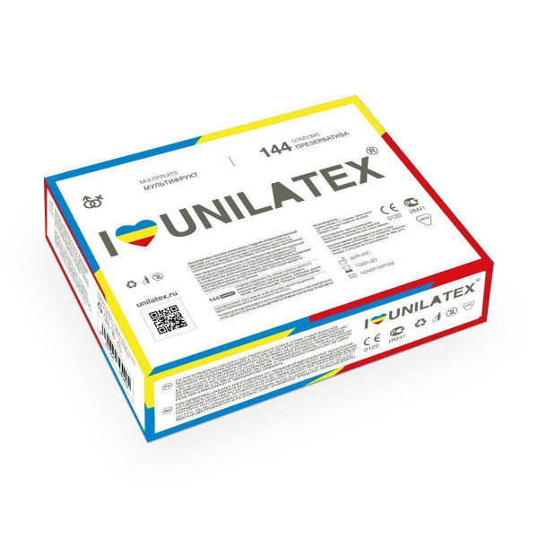 Мультифруктовые презервативы Unilatex® Multifruits 1 блок (144 шт)