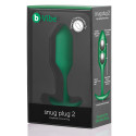Профессиональная пробка для ношения B-vibe Snug Plug 2 зеленая