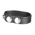 Кольцо на пенис из искусственной кожи на клепках (3,5-5,5см) SNAP COCK RING