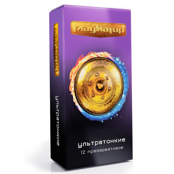 Презервативы «Гладиатор» ультратонкие - 1 уп (12 шт)