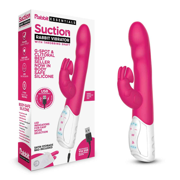 Вибромассажер с клиторальной стимуляцией розовый CLITORAL SUCTION RABBIT