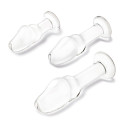 Набор из трех стеклянных стимуляторов Helmet Head Glass Anal Training Kit
