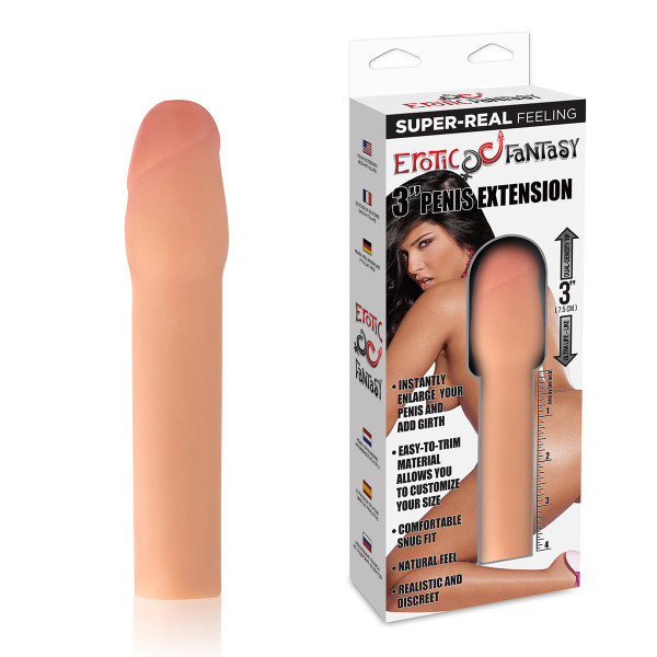 Насадка для увеличения члена на 7,5 см реалистичная GIRTH EXTENDER