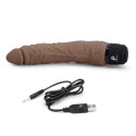 Универсальный вибромассажер цвет шоколад 7" Realistic Vibrator