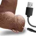 Шестидюймовый коричневый страпон с USB-зарядкой