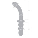 Фаллоимитатор двусторонний 12 in Girthy Ribbed G-Spot Glass Dildo With Handle Grip Double Ended