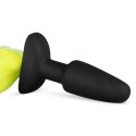 Силиконовый плаг с желтым хвостом Butt Plug With Tail 