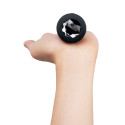 Вибрирующая втулка Vibrating Jewel Plug M/L черного цвета