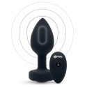 Вибрирующая втулка Vibrating Jewel Plug M/L черного цвета
