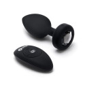 Вибрирующая втулка Vibrating Jewel Plug M/L черного цвета