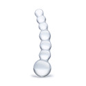 Изогнутный прозрачный фаллос Beaded Dildo