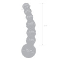 Изогнутный прозрачный фаллос Beaded Dildo