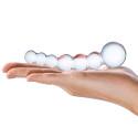 Изогнутный прозрачный фаллос Beaded Dildo