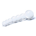 Изогнутный прозрачный фаллос Beaded Dildo