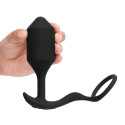 Вибрирующий плаг с кольцом для эрекции Vibrating Snug & Tug размер XL