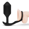 Вибрирующий плаг с кольцом для эрекции Vibrating Snug & Tug размер XL